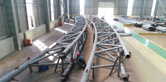 Steel Pipe Roof Trusses for construction