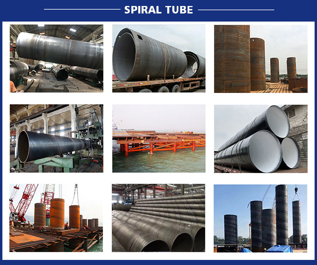 for Natural Gas and Oil Pipelines Q235B S275 S275jr A53 Spiral Welded Steel Pipe Pile